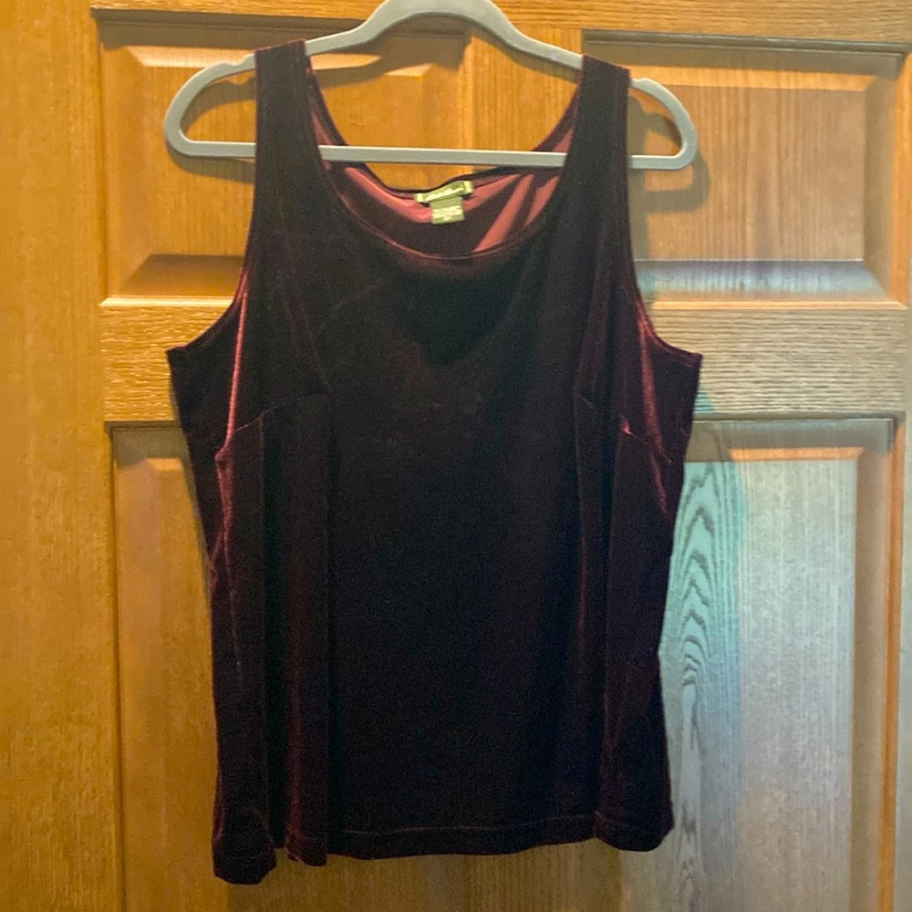 Eddie Bauer Burgundy Velvet Tank -2XL
